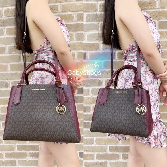 Michael Kors Handbags - ‼️SALE‼️ Michael Kors Satchel Bag Brown MK Merlot
